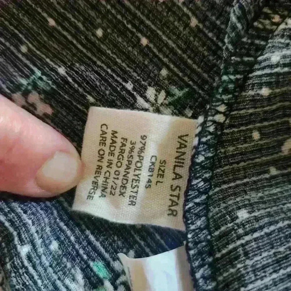 Womens, large, Vanilla Star, short, black, floral, stretchy dress - Picture 7 of 13